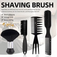 Conjunto de pentes multifuncionais masculinos de 3/4 peças, escova de cabelo masculina, ferramentas de penteado masculino, pente masculino, pente de dupla função, pode ser usado para pentear o cabelo e modelar a barba, design duplo de pente e escova, pente de dupla função, pode ser usado para criar estilos naturais e aparar sobrancelhas, ferramentas de penteado, produtos e acessórios para penteado, itens essenciais de beleza para barbearia e viagens, ferramentas de penteado para barba masculina, escova com textura, ferramentas de corte de cabelo, pode ser usado para cuidar da barba e do cabelo, acessórios masculinos, acessórios para a cabeça masculina - Multicolorido - Ver 23