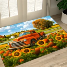 1 Stück Heimdekoration, LKW-Muster, rutschfeste Diatomeenerde-Küchen-Teppich, Matte, Teppich, 3D-bedrucktes Rechteck, geeignet für Wohnzimmer, Schlafzimmer, Flur, Badezimmer, Waschküche - Polyester-Teppich, Innen- und Außendekoration - Verschiedenfarbig - Übersicht 7