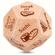 1 pezzo Dado per il cibo, regalo per anniversario/San Valentino per lei, idea creativa per appuntamenti di coppia, dado per decidere il cibo, regalo di Natale/compleanno per il fidanzato/marito