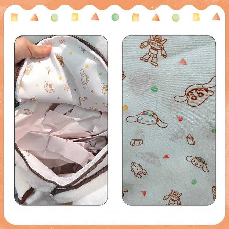 Cinnamoroll X Crayon Shin-Chan Series Plush Backpack (Crayon Shin-Chan Design) – Cute Backpack With Large Capacity, Comfortable For School Use. - Multicolor - View 2