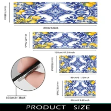 1pc Home Decor, Lemon Pattern Printed, Anti-Slip Diatomite Clay Kitchen Rug, Kitchen Mat, Floor Mat, 3D Printed Rectangle, Suitable For Living Room, Bedroom, Hallway, Bathroom, Laundry Room - Polyester Carpet, Indoor & Outdoor Home Decor