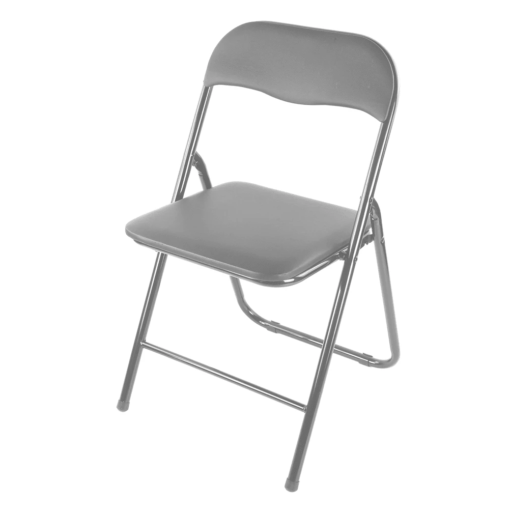 Lislark Folding Chair Foldable Computer Desk Room Party Camping Home Office Chair(1 X Chair, Grey) - Grey - View 1