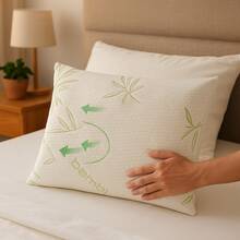 Made In Turkey - Bamboo Series Filled Pillow – Soft Support, Hypoallergenic Sleep Pillow - White - View 1