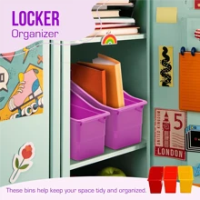 6 cestas de almacenamiento de colores para el aula, organizador de lápices para el aula, organizador de papelería para el aula, cestas de almacenamiento de plástico pequeñas, portacrayones, portapapices para uso doméstico, útiles escolares, suministros de almacenamiento, para volver a la escuela
