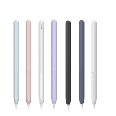 Funda compatible con Apple Pencil Pro y funda para la 2da generación, cubierta protectora de silicona, accesorios de manga protectora con 3 tapas para puntas de Apple Pencil