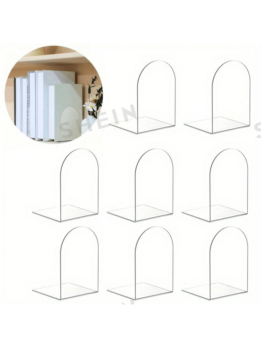 Acrylic Book Display Shelf, Desktop Acrylic Book Storage Rack, Transparent Book Stand Suitable For Office, Home, Retail Store