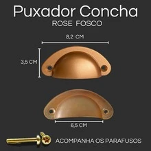 Kit Of 2 Colonial Shell Model Handles With Premium, High-Quality Finish For Drawers, Cabinets, Dressers, Furniture In General - 羅斯福科 - 查看 4