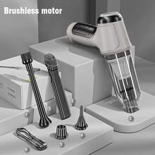 强力无线手持式车载吸尘器 - 吸力强劲，USB 充电，轻巧便携，配备 6 种配件组合，适用于多场景使用，适用于厨房、车内、卧室、办公室清洁，高效除尘 - 彩色 - 查看 14