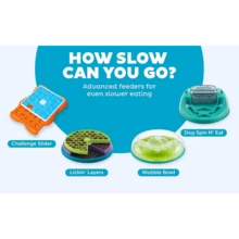 Outward Hound Fun Feeder Slo Bowl, Slow Feeder Dog Bowl, Medium/Mini, Turquoise - Mint - 查看 2