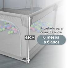 Children's Playpen Fence Protection Baby Child Safe - 灰色 - 查看 9