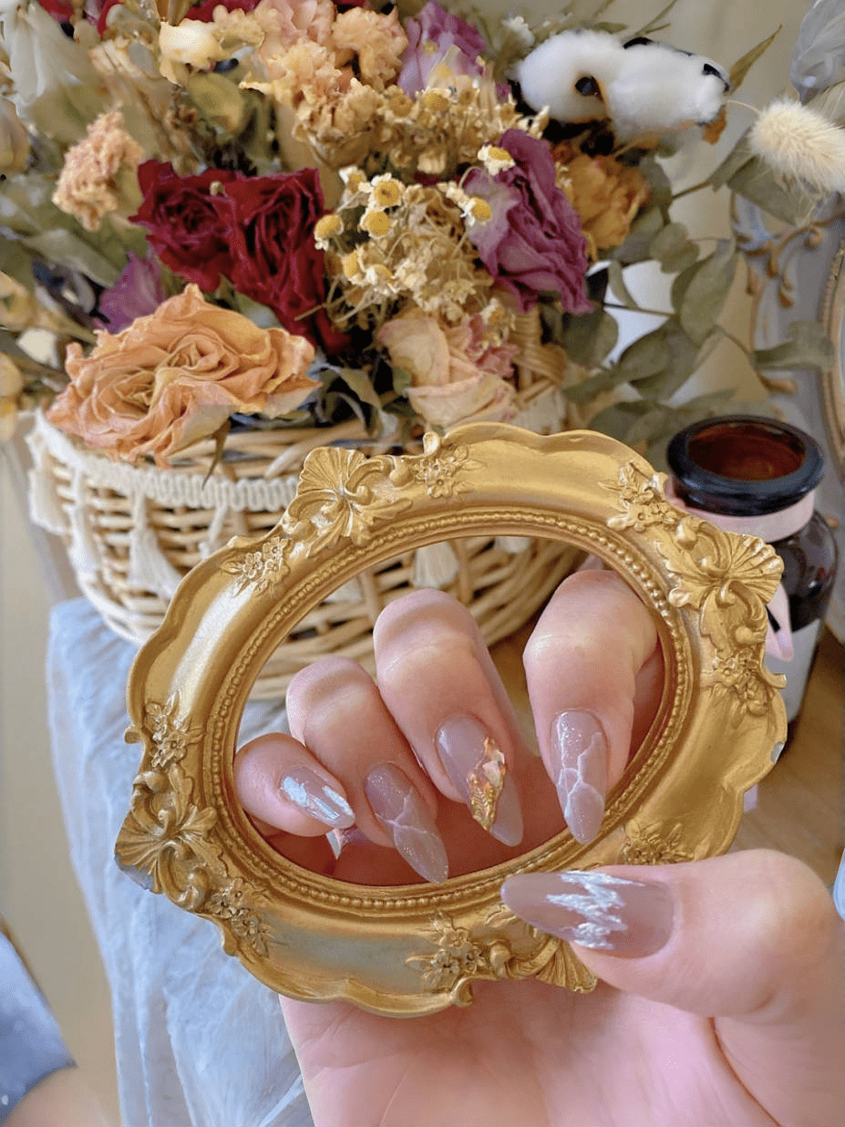 1 Pieza Marco de Foto Retro Mini Moda, Accesorios de Fotografía de Uñas Estilo Europeo Retro con Relieve, Accesorios de Fotografía de Uñas, Accesorios de Exhibición de Uñas, Accesorios de Fotografía de Joyas y Uñas