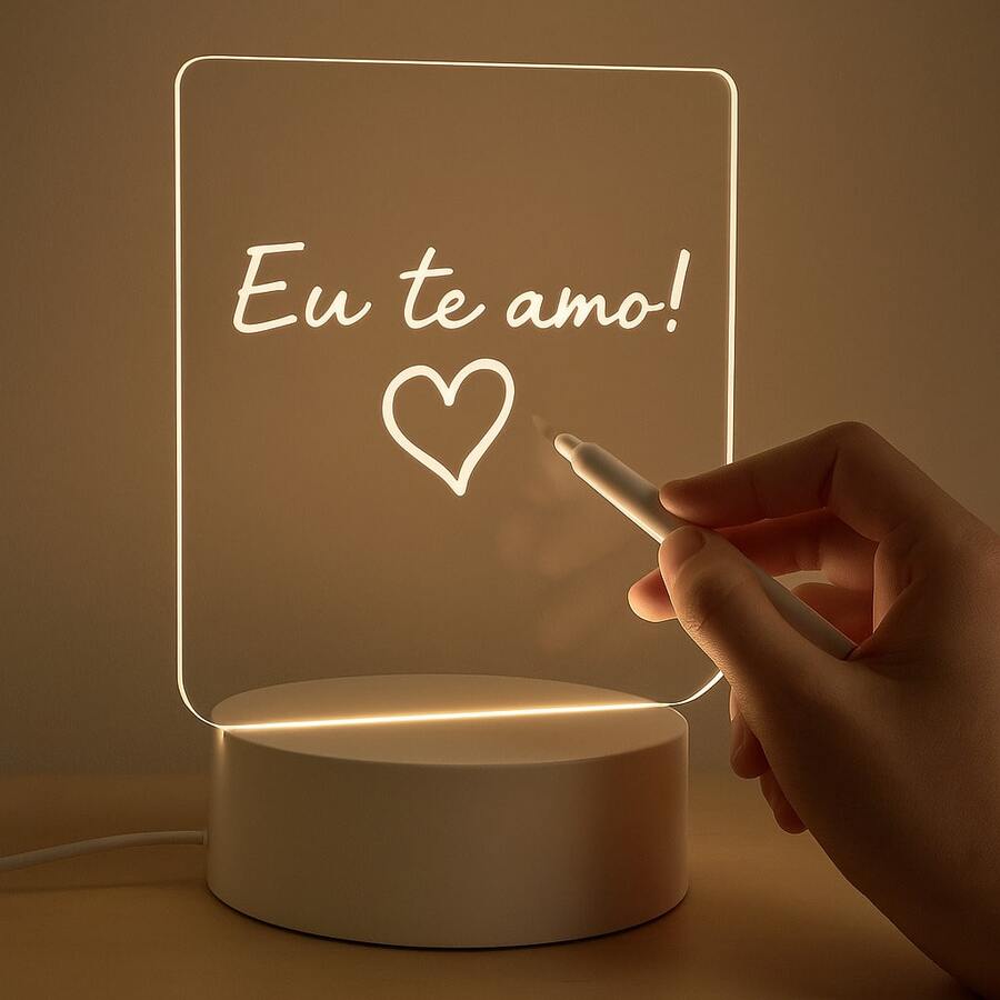 3D LED Writing Lamp Desk Lamp With Writing Pen - Blanco - Ver 1