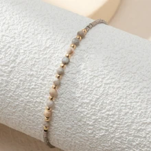 1pc Artisanal Bohemian Natural Stone Bracelet – Adjustable & Allergy-Friendly, Perfect For Daily Wear & Style Boost