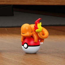 Glow-In-The-Dark Poké Ball Plush Keychain Car/Desktop Decor | Super Cute 3D Design | No Odor | Glows In Dark | Perfect Holiday Gift. - Red - View 2