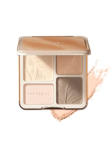 JUDYDOLL 二合一高光修容盘 9g，哑光高光腮红盘，适合初学者，自用或送礼，实用便携，适合化妆、派对、约会、婚礼等场合 - 05 Feather Glow Palette - 查看 6