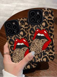 Funda de silicona para teléfono celular, adecuada para iPhone 13 Pro Max, 11, 14 XS Max, resistente a golpes y con diseño personalizado de lengua grande para mujer