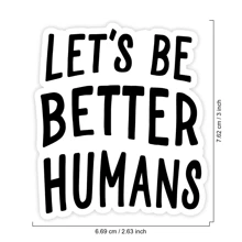 1 件让我们成为更好的人贴纸，善良善良励志贴花，激励积极引言乙烯基用于笔记本电脑水瓶日记本汽车，防水剥离粘贴自我提升配件，送给朋友和家人的独特贴心礼物 - 彩色 - 查看 2