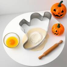 1 szt. foremka do ciastek w kształcie ducha ze stali nierdzewnej, materiał odpowiedni do ciasta na imprezę halloweenową, prezenty na Halloween