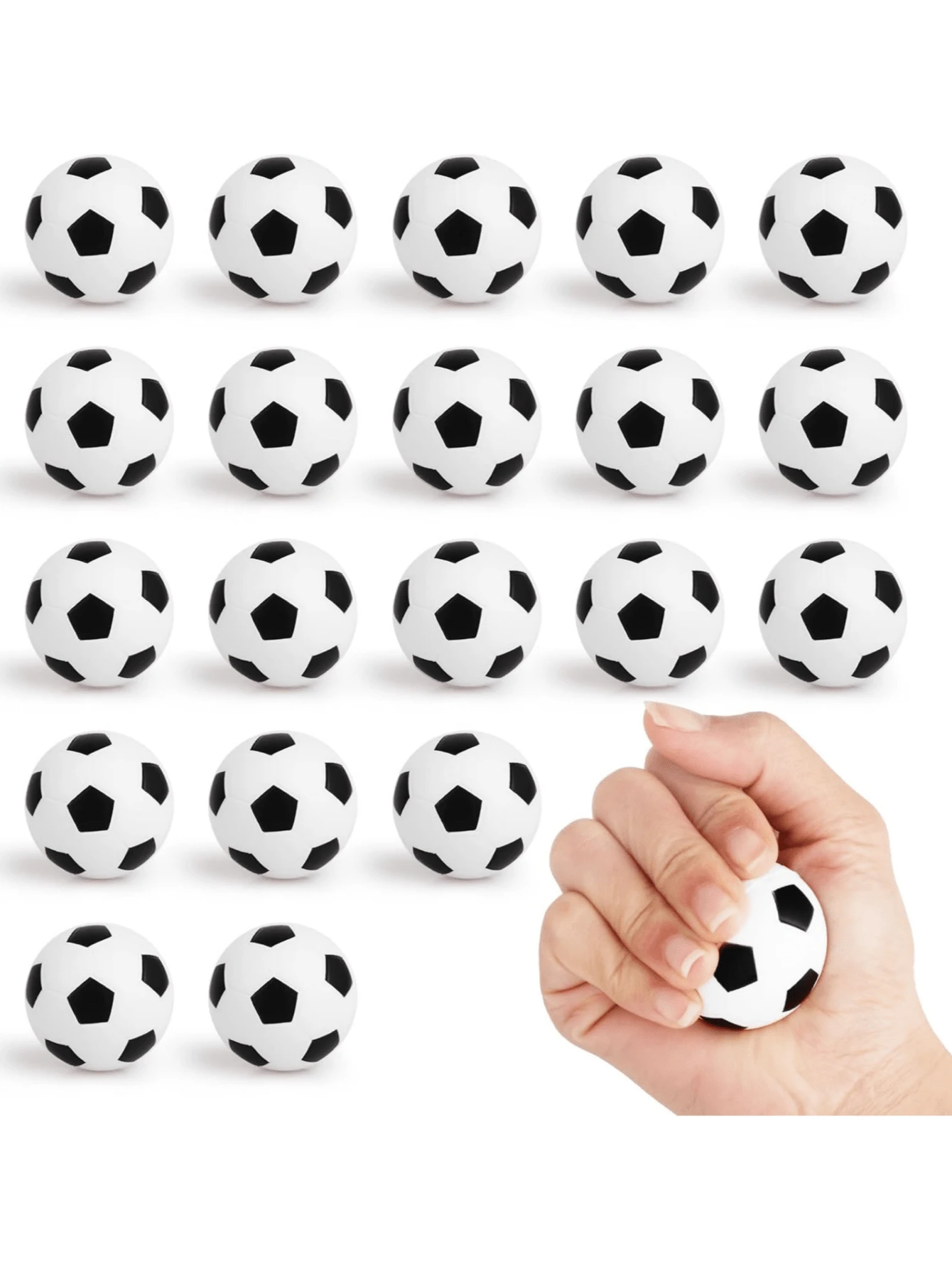 20 Stück Mini Schaumstoff Fußbälle, geeignet für Fußball-Themen Geburtstagsfeiern, Schulfeste, Heimdekoration, Raumdekoration, Bürotisch-Dekoration, Partytüten. Zum Zusammendrücken, um Stress, Angst und Spannung abzubauen. Geeignet für Erwachsene. Weltmeisterschaft (5/10/20 Stück Set)