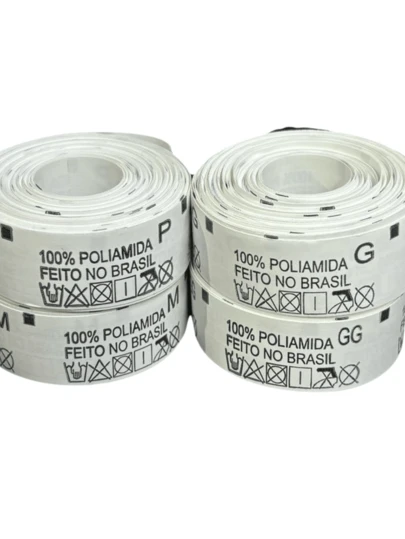 Kit 1.000 Unidades Etiqueta Interna Composição 100% Poliéster Confecção Têxtil Qualidade Moda Costura