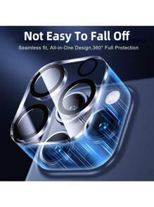 Yezodawee 4 Piece Set 2pcs HD Clear Tempered Glass Screen Protector With Install Kit With 2Pcs HD Clear Camera Lens Protector 9H Hardness Shatterproof Tempered Glass Film Auto-Alignment Kit Compatible With IPhone 17 Pro Max/17 Pro/17 Air/17/16 Pro Max/16 Pro/16 Plus/16E/16/15 Pro Max/14 Pro Max/13 Mini/12/11 Series, Full Coverage Anti-Fingerprints, Anti-Fall, Anti-Scratch