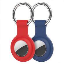 2 件/4 件 AirTag 保护套钥匙扣，硅胶 AirTag 钥匙扣环保护套，保护标签，兼容 Apple GPS 追踪器，AirTag 配件 AirTag 物品标签查找器 - 4 件装，适用于 AirTag 保护套 - 彩色 - 查看 10