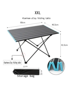 1pc Ultralight Aluminum Alloy Folding Table, Portable Camping Leisure Mini Table For Outdoor Driving, Fishing, Beach, Tent, Tea Table, Sports Outdoor Camping Picnic And Campsite Kitchen
