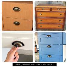 Kit Of 2 Colonial Shell Model Handles With Premium, High-Quality Finish For Drawers, Cabinets, Dressers, Furniture In General - 古金 - 查看 2