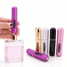 5ml Refillable Travel Perfume Atomizer Spray Bottle, Portable Bottom Filling Perfume Bottle - 亮銀色 - 查看 5