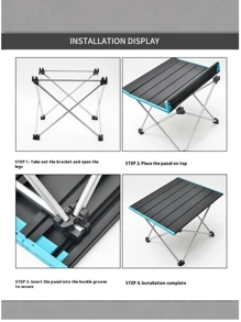 1pc Ultralight Aluminum Alloy Folding Table, Portable Camping Leisure Mini Table For Outdoor Driving, Fishing, Beach, Tent, Tea Table, Sports Outdoor Camping Picnic And Campsite Kitchen