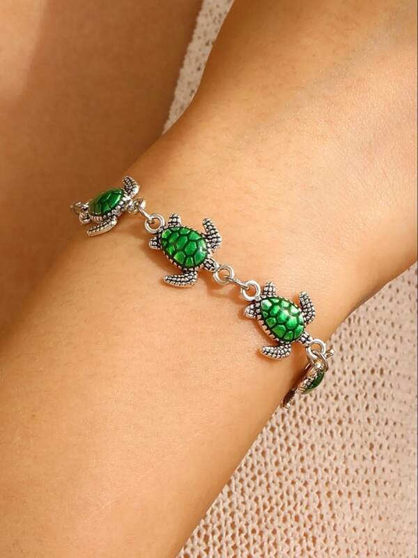 1 stuk modieuze Boheemse schildpadarmband voor dames, elegante strandarmband in de vorm van een zeeschildpad voor dames, perfect cadeau voor vrouwen