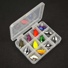 AVLCOAKY 12pcs/Set Metal Fishing Spoons Hard Sequin Swimbait VIB Lures