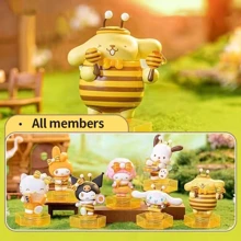(Random 1pc) Sanrio "Bee Concert" Series Figurine - Adorable And Collectible, Featuring Hello Kitty, My Melody And Friends In Sweet Bee-Themed Musical Designs! Perfect For Desk Display, Gift For Sanrio Fans, Or Addition To Your Toy Collection. Let The Buzzing Bee Symphony Serenade Your Daily Life! (Random 1pc Shipped)