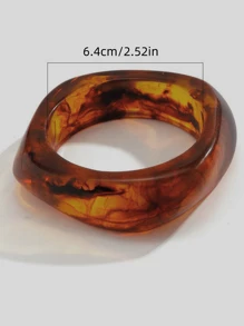 Brazalete de verano de acrílico de moda, de geometría cuadrada y colorida, de textura semi-transparente, adecuado para uso diario y de fiesta de las mujeres