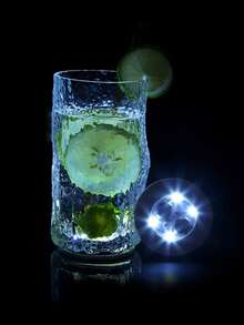 6/12 Stück LED leuchtende Becher Aufkleber, selbstklebende Flaschenleuchtmittel, weiße Getränkeuntersetzer Bar Werkzeuge mit 3 Beleuchtungsmodi, geeignet für Hochzeit/Party, Weihnachten, Bar (Weiß)
