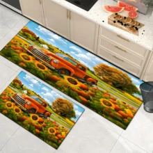 1 Stück Heimdekoration, LKW-Muster, rutschfeste Diatomeenerde-Küchen-Teppich, Matte, Teppich, 3D-bedrucktes Rechteck, geeignet für Wohnzimmer, Schlafzimmer, Flur, Badezimmer, Waschküche - Polyester-Teppich, Innen- und Außendekoration - Verschiedenfarbig - Übersicht 1