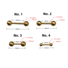 قطعتان من أقراط الغضروف والشفة من الفولاذ المقاوم للصدأ بكرة 2-5 مم بوزن 20 جرام لثقب الأذن والأنف والجسم للنساء، مجوهرات حفلات