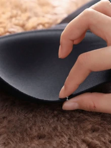 5件套，黑色、肤色、灰色、红色，无钢圈无缝文胸，舒适透气加厚衬垫文胸，宽肩带，优雅简约日常女士内衣 - 彩色 - 查看 6