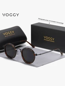 VOGGY 时尚简约复古金属偏光装饰眼镜，适合男女运动、驾驶、户外、骑行、钓鱼、度假、旅行、派对、装饰、礼物 - B Style - 查看 9