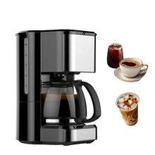 Cafetera automática con filtro antigoteo para el hogar, máquina de café de vidrio para 12 tazas Capacidad 750ML Cafe Caliente, Cafe con Leche Preparado Frio - Tipo de Enchufe A Japonés (100V) - Ver 1