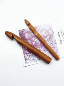 15mm/20mm/25mm 大号钩针，木质圆珠钩针，光滑圆头，符合人体工程学的手工纱针，适用于粗针织