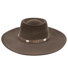 Unisex Felt Country Hat With Gaucho Leather Band