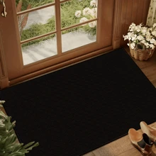1pc Black Velvet Printed Runner Rug, Suitable For Hallway, Kitchen, Living Room, Dining Room, Entryway, Also Can Be Used As Doormat, New Arrival, Machine Washable, Soft And Skin-Friendly Material, Great Gift Idea - Black - View 15