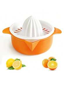 250ml Manual Heavy Duty Citrus Juicer - Lemon Lime Squeezer With Spout, Orange Flavor (Durable) - Orange - View 1