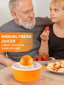 250ml Manual Heavy Duty Citrus Juicer - Lemon Lime Squeezer With Spout, Orange Flavor (Durable) - Orange - View 8
