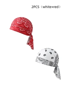 1pc Unisex Paisley Pattern Pirate Hat With Adjustable Strap, Elastic Fabric Pirate Cap Suitable For Daily Use Pirate Hat Pirate Costume