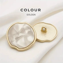 2/4/10 件高端时尚金属纽扣 - 不对称苹果形纽扣，多种尺寸可选，服装缝纫配件适用于西装、外套、毛衣和开衫，服装装饰