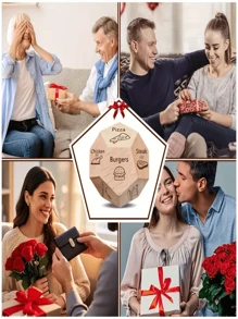 1 pezzo Dado per il cibo, regalo per anniversario/San Valentino per lei, idea creativa per appuntamenti di coppia, dado per decidere il cibo, regalo di Natale/compleanno per il fidanzato/marito