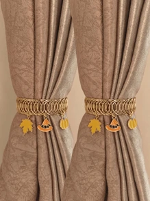 1/2 szt./zestaw metalowych klipsów do zasłon w kształcie gwiazdy i księżyca w stylu vintage, proste klamry do zasłon, odpowiednie do salonu, sypialni, gabinetu, dekoracji domu, prezentów urodzinowych, akcesoriów do zasłon, prezentów na Halloween, dekoracji na Halloween, dekoracji na jesień, dekoracji pokoju, dekoracji ściennych, naklejek ściennych