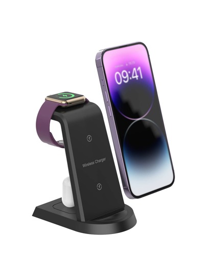 Estación de carga 3 en 1 para iPhone, cargador inalámbrico para iPhone 16e 16 15 14 13 12 11 X Pro Max yh, estación de carga inalámbrica